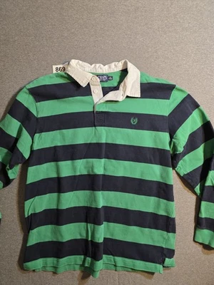 Vintage Chaps  Rugby Polo Mens XL 90s New England Clam Bake. Bonfire On Beach - Image 1 of 4