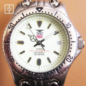 ELGIN FK-376-A Men’s All Stainless Steel 20 BAR Diver’s Watch w/ Full Lume Dial - Bild 1 von 9