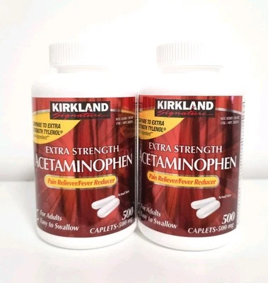 Kirkland Extra Strength Acetaminophen 500mg 1,000 Caplets Compare to Tylenol - Image 1 of 3