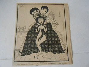 Snobisme Femme nue Humour image print 1900 - Picture 1 of 1