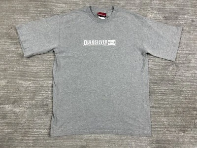 Camisa Quicksilver Niños Extra Grande Gris Manga Corta Cuello Redondo Gráfico Algodón Foto 1 de 4