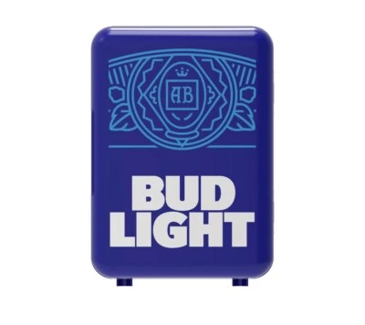 Bud Light Mini Portable Compact Personal Fridge Cooler New In Box - Image 1 of 4