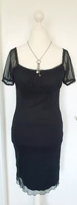 Kleid Rainbow schwarz Tüll Größe 36 auch 38 Gothic knielang Tüllkleid - Bild 1 von 15