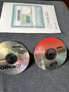 Vintage Lot of Microsoft 97 Software Encarta 97 CD/ Office 97 & Velocity - Picture 1 of 7