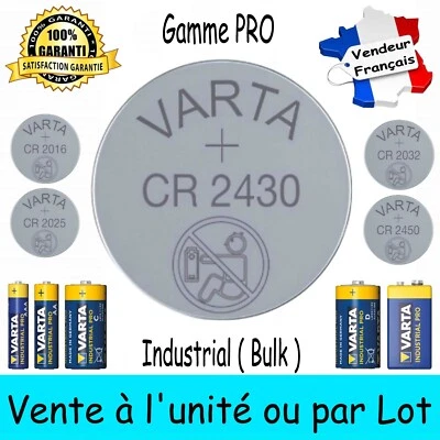 Piles VARTA CR2430 ( vente aussi 2016 2025 2032 2450 LR20 LR14 LR6 LR03 6LR61 )