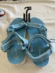 Women'sBlue Adjustable Strap Platform Sandal  Time & Tru - Size 6 NEW - Picture 1 of 9