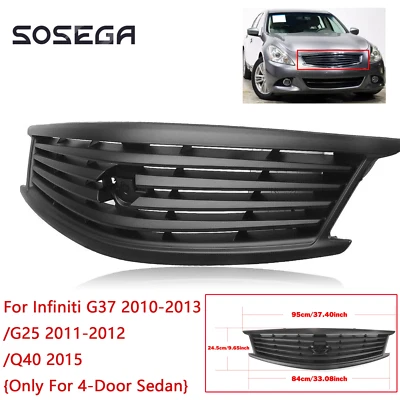 Parachoques delantero negro mate para Infiniti G37 G25 2010-2013 Q40 sedán de 4 puertas Foto 1 de 4