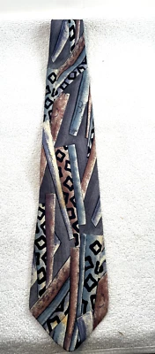 VTG 1990s Silk Art Tie NeckTie  3"w x 56" - Image 1 of 2