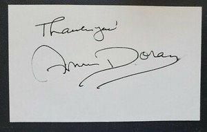 ANN DORAN Signed Index Card AUTOGRAPH Actress * RIO GRANDE * Deceased 2000