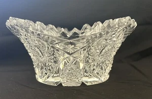 ABP Crystal Cut Glass with a Sawtooth Edge, Candy or Nut Bowl - Picture 1 of 6