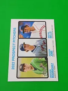 2022 Topps Heritage Minor League PS #183 G. Rodriguez, J Jobe , B Bello - Picture 1 of 2
