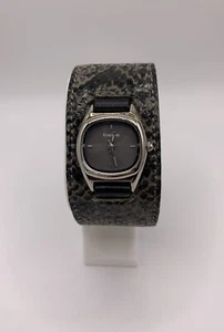 Reloj informal de pulsera de moda con correa de cuero negro para mujer y niña - Imagen 1 de 11
