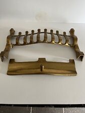 Vintage Antique Brass Fire Front Fender Fireplace and ash plate