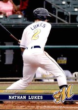 2017 Montgomery Biscuits Grandstand #18 Nathan Lukes Scottsdale Arizona AZ Card