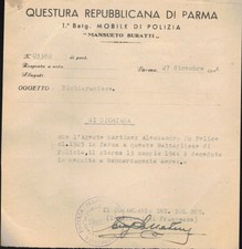 Repubblica Sociale Parma 1° BTG MObile di Polizia Maggio 1944