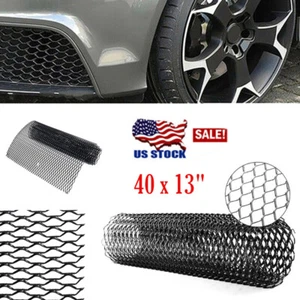 Universal Car Racing Honeycomb Mesh Grill Spoiler Bumper Vent Grille Net 40x13in - Picture 1 of 10