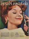 1961 Print Ad Royal Crown Cola Happy Pretty Lady with Bottle of RC