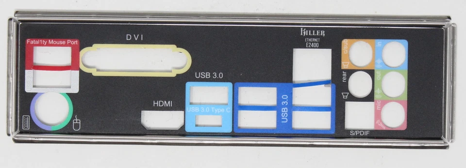 ASRock Z170 Gaming K4 - ATX Blende Slotblende IO Shield Slotblech (#9954) - Bild 1 von 1