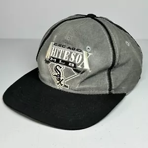 Vintage Chicago White Sox Snapback Mütze Baseball Cap grau/schwarz MLB 1992 - Bild 1 von 19