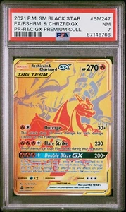 Reshiram & Charizard GX SM247 PSA 7 Pokemon Promo - Picture 1 of 2