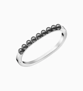 Calvin Klein Circling Damen Armreif Armband Edelstahl Silber mit Perlen XS 54mm - Bild 1 von 3