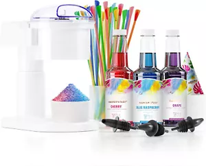 Children's Ice Cream Maker Set, 25 Ice Cream Cups, Scoop Straws and 3 Pourers - Picture 1 of 8