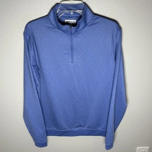 Peter Millar Perth 1/4 Zip Mens Medium Blue Geometric Print Golf Bottle Openers - Picture 1 of 9