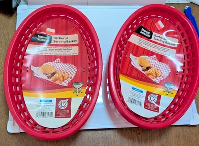 Set Of 4 Seasonal Essentials BBQ Serving Basket Supervalu vtg?--need cleaning - Image 1 of 3