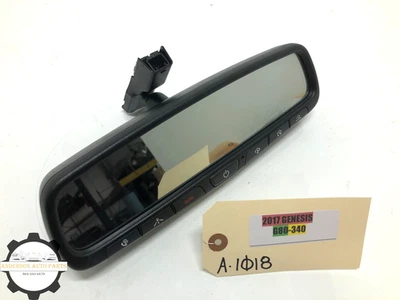 2015-2017 HYUNDAI GENESIS G80 INTERIOR REAR VIEW MIRROR W/ AUTO DIM & HOMELINK - Image 1 of 4