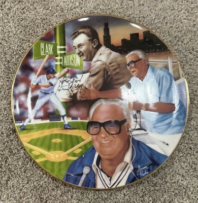 RARE Harry Caray (died 1998) HOF PSA Signed Plate Chicago Cubs Broadcaster - Image 1 of 4