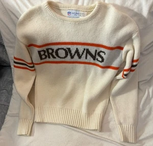 VTG RARE Cleveland Browns NFL Pro Line Cliff Engle Knit Wool Sweater Woman’s S - Picture 1 of 11