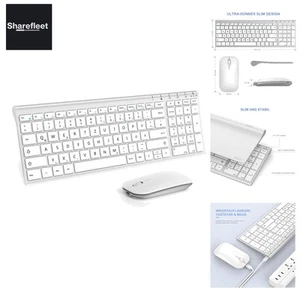 Tastatur Maus Set Kabellos, Wiederaufladbare kleine Funktastatur mit Maus, Me... - Bild 1 von 9