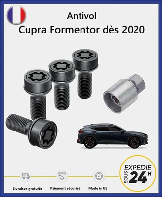Ecrous antivol de roues noir Cupra Formentor dès 2020 (2 douilles) - Image 1 of 3