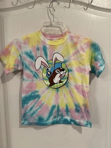 Buc-Ees Bucees Easter But Did You Dye Egg Tie Dye T-shirt Unisex Youth XS new - Picture 1 of 5