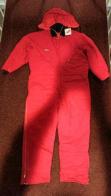  Nwt WearGuard Mens Insulated Coveralls Red Zip Hood Legs Front XXL  29 Inseam - Image 1 of 4