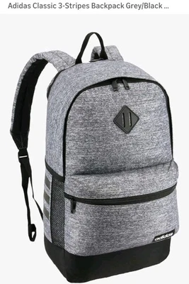 Adidas Backpack Color Gray/Black Shoulder Strap Utility Pockets New - Image 1 of 4
