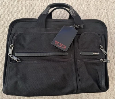 Tumi Bag Alpha Ballistic Nylon Briefcase Black Expandable 2624D3 Travel - Image 1 of 4