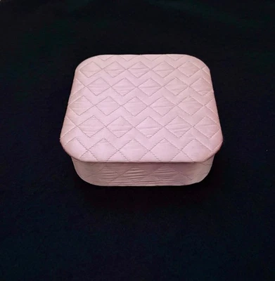 Mid-Century Pink Quilted Satin Handkerchief Box - Image 1 of 4