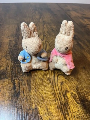 (2) 5" BEATRIX POTTER WARNE PETER RABBIT RATTLE Plush/Stuffed - Image 1 of 4