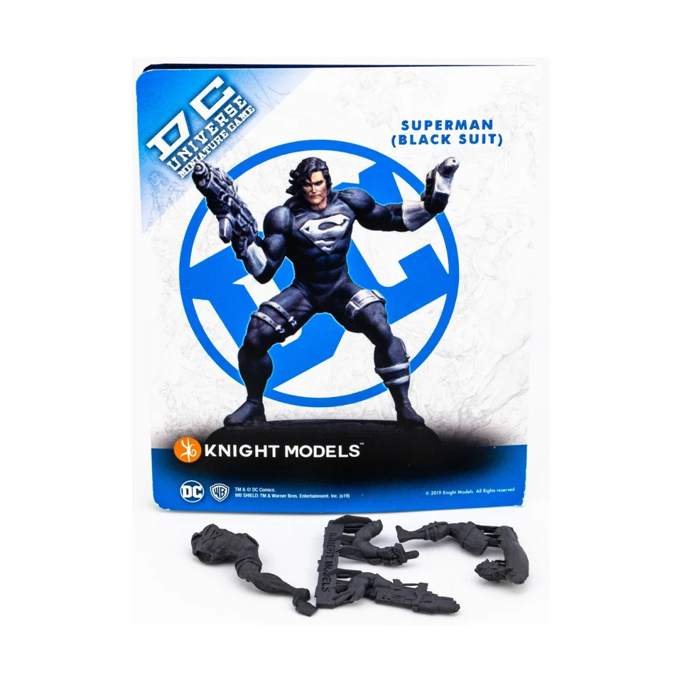 Knight Models DC Universe Mini Loose 35 мм Супермен No8 (черный костюм) почти как новый - Изображение 1 из 1