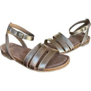 Neu mit Etikett Earth Origin Leesa Damen-Sandalen breite Knöchelriemen Argon-Metallic Größe 8,5 - Bild 1 von 14