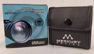 Merkury Optics 55mm 3pc High Resolution Filter Set, MI-55BFK - Picture 1 of 6