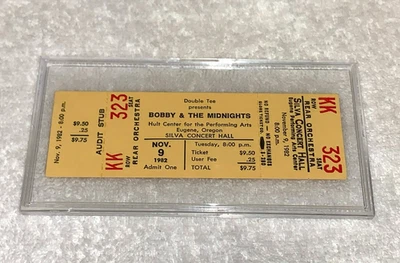 BOBBY AND THE MIDNIGHTS  1982 CONCERT TICKET BOB WEIR MIDNITES GRATEFUL DEAD USA - Image 1 of 4