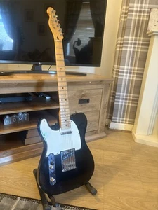 perfect condition black and white LEFT HANDED mexico fender telecaster - Picture 1 of 4