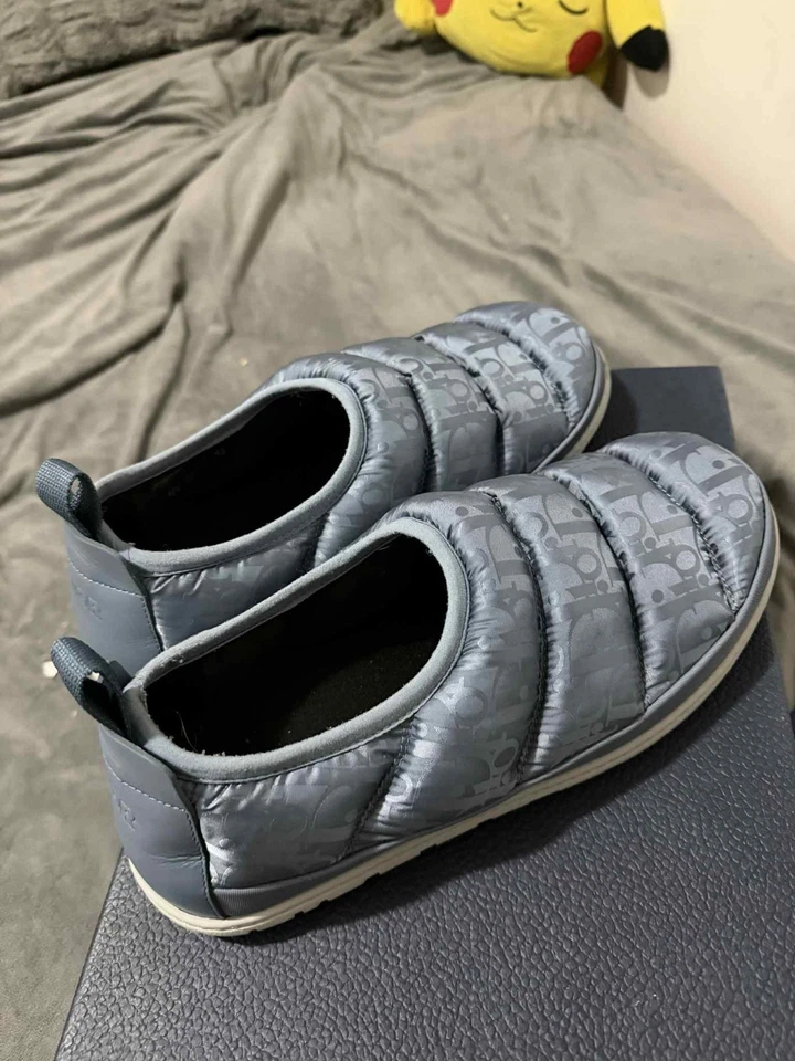 Дверь размер 9 Dior снег тапочки выстеганный пуховик Dior косой - серебро размер 9 США - Изображение 1 из 4