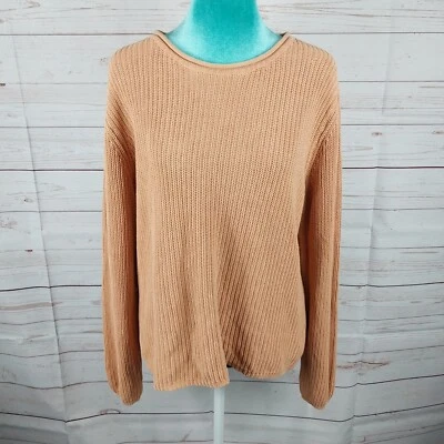 Suéter Chicos 2 Naranja Melocotón Tejido Suéter Seda Algodón Mujer L/12 Manga Larga Foto 1 de 4