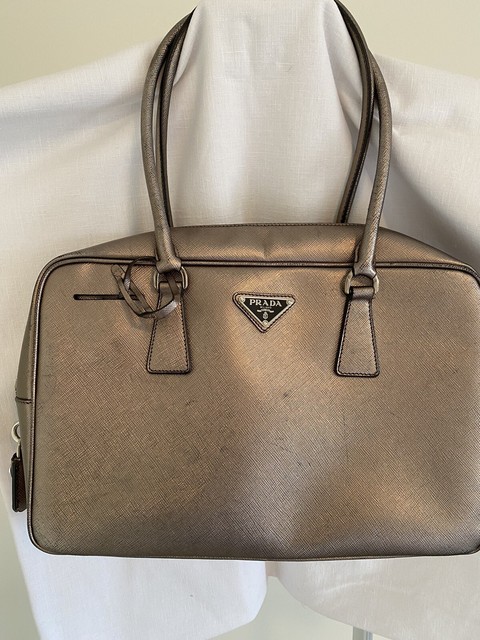 Prada Lux Bowler Bag Saffiano Leather Medium