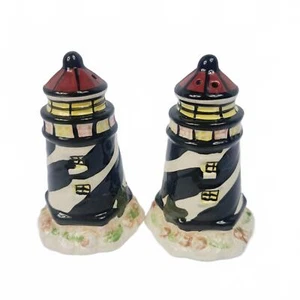 Shaker sale e pepe faro vintage tempo di vacanza con contenitore in plastica - Foto 1 di 6