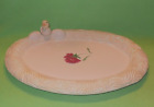 LENOX Poppies on Blue porcelain SERVING PLATTER with EGGS & BABY CHICK. 15 1/2 "
