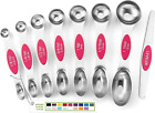 Spring Chef Stainless Steel Magnetic Measuring Spoons Set Of 8 With Leveler, Dua
